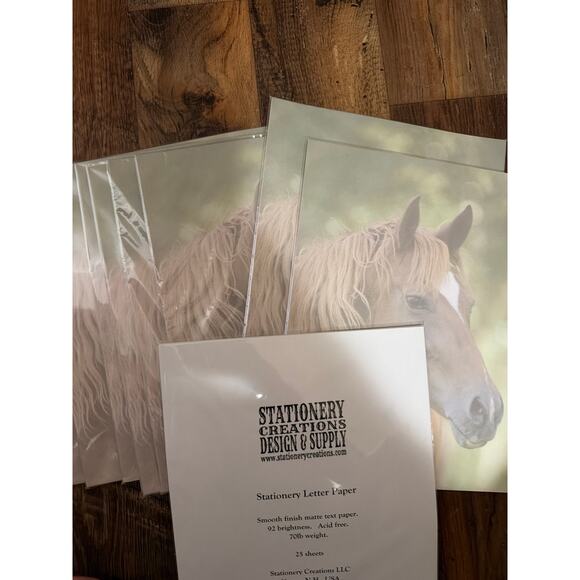 Horse lined stationary paper (25 Sheets) 8 ¹/² x 11 | eBay Horse Stationery 8.5\